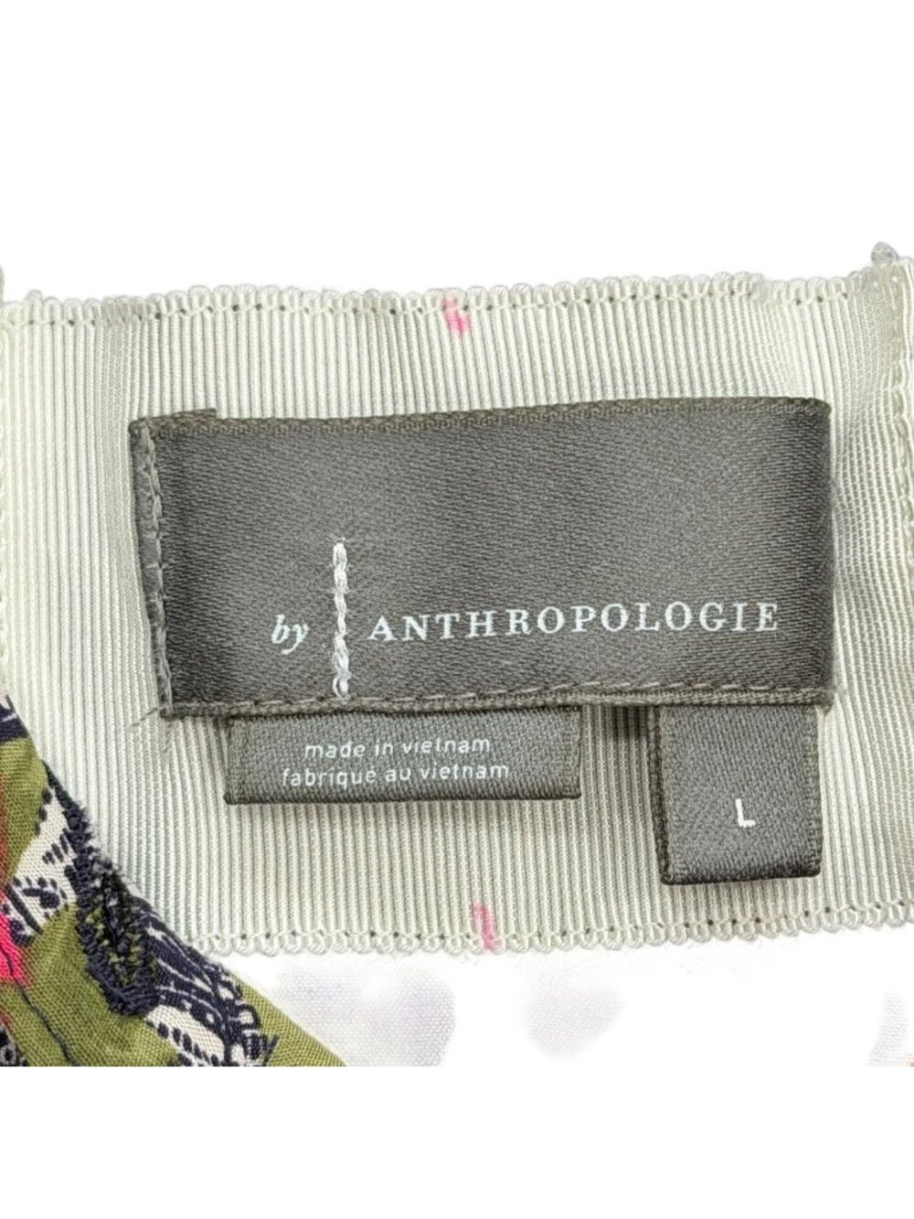 Anthropologie Womens Size L Floral Maxi Dress Ruffle-Sleeves Button-Front Collar - Picture 4 of 8